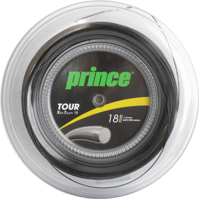 Prince Tour Xtra Touch 18 Tennis Strings - 200m Reels (Silver or Black)